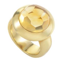 Pomellato Citrine Gold Solitaire Ring