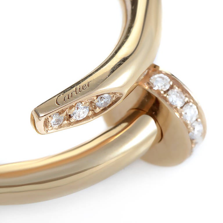  Cartier Juste un Clou Bague en or rose et diamants Pour femmes 