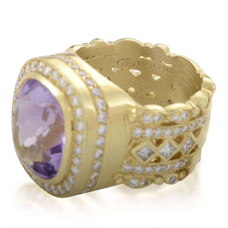 Doris Panos Amethyst Diamant Gelbgold Ring Damen