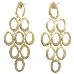 Ippolita Yellow Gold Openwork Dangle Earrings