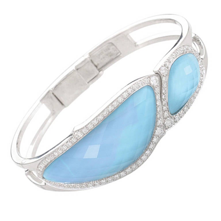 Stephen Webster Crystal Haze Turquoise Diamond White Gold Bracelet