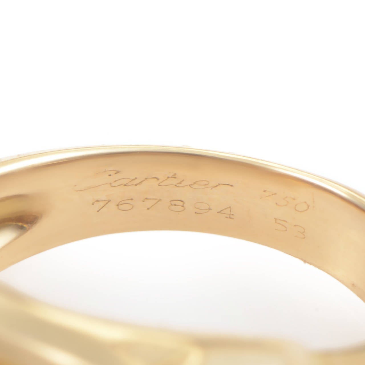 Women's Cartier Precious Gemstone Gold Band Ring