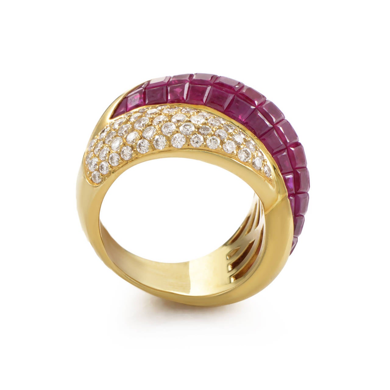 Damiani Ruby Diamond Gold Ring