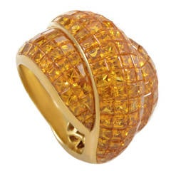 Damiani Yellow Sapphire Gold Band Ring