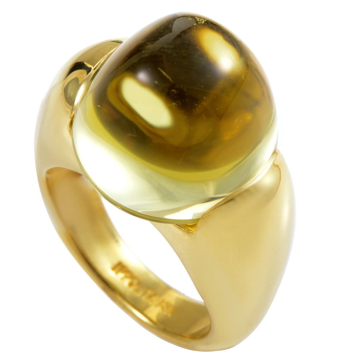 Ippolita Lemon Quartz 18K Yellow Gold Elevated Ring