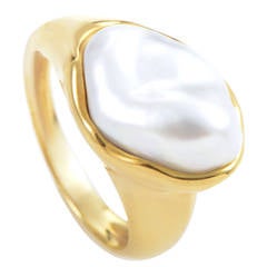 Tiffany & Co. Elsa Peretti Cultured Pearl Gold Ring