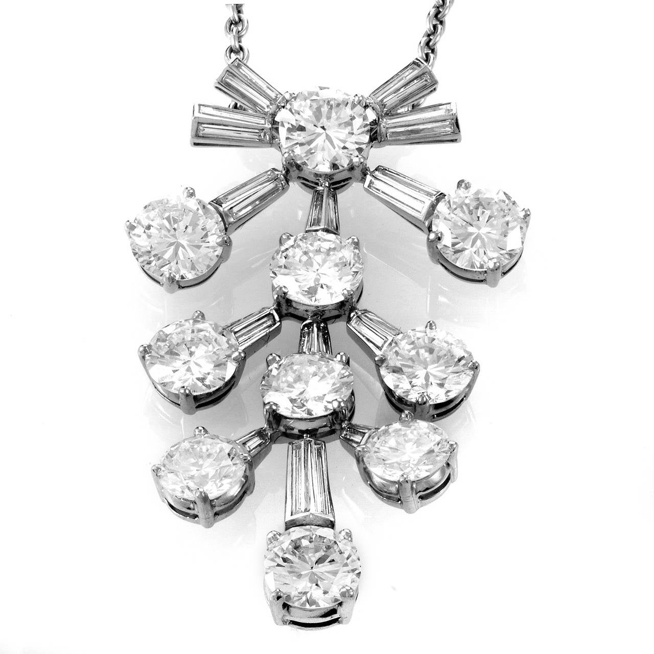 Van Cleef & Arpels Diamond Platinum Pendant Necklace