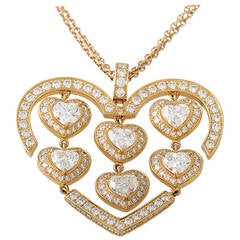 Chopard Happy Amore Rose Gold Diamond Heart Pendant Necklace