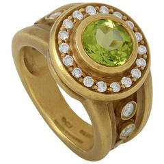 Kieselstein-Cord Peridot Diamond Yellow Gold Ring