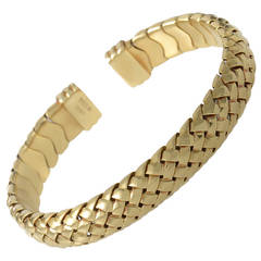 Tiffany & Co. Woven Yellow Gold Cuff Bracelet