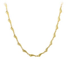 Tiffany & Co. Elsa Peretti Yellow Gold Teardrop Necklace