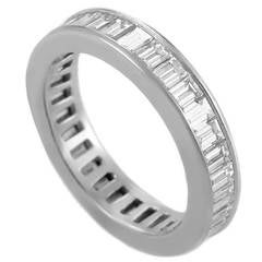 Tiffany & Co. Emerald-Cut Diamond Platinum Eternity Band