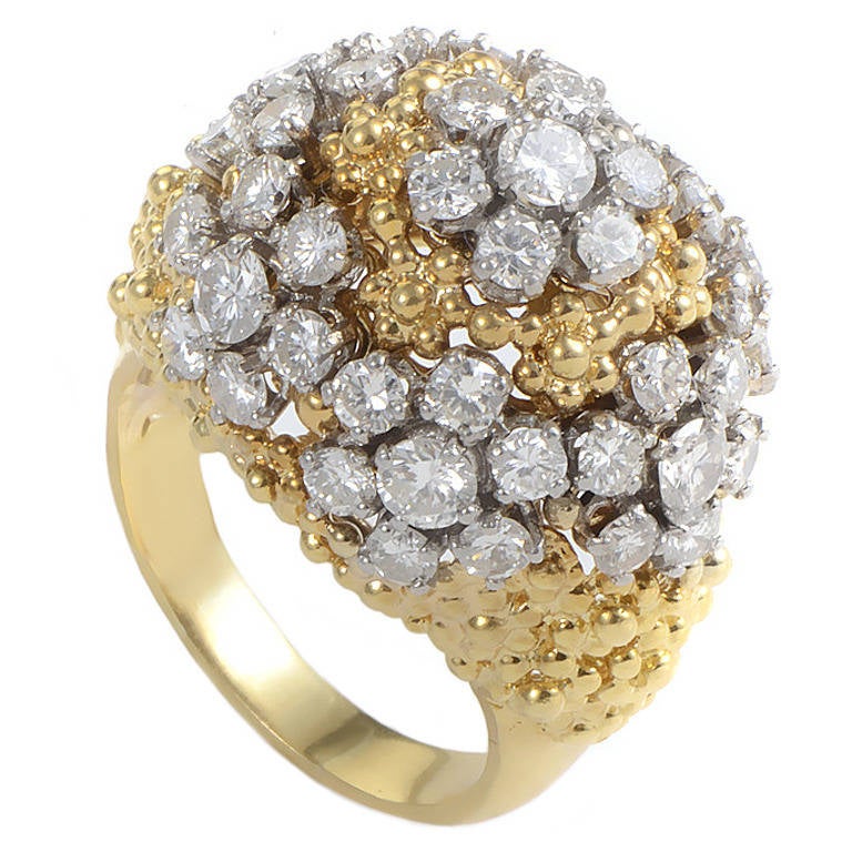 Tiffany & Co. Schlumberger Diamond Yellow Gold Dome Ring