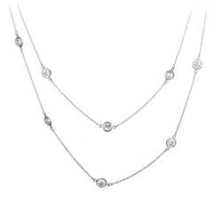 Tiffany & Co. Elsa Peretti Diamonds by The Yard 24 Diamond Platinum Necklace