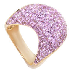 Damiani Pink Sapphire Gold Ring