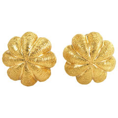 Tiffany & Co. Gold Domed Huggie Earrings