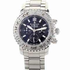 Used Blancpain Stainless Steel Fifty Fathoms Flyback Chronograph Wristwatch