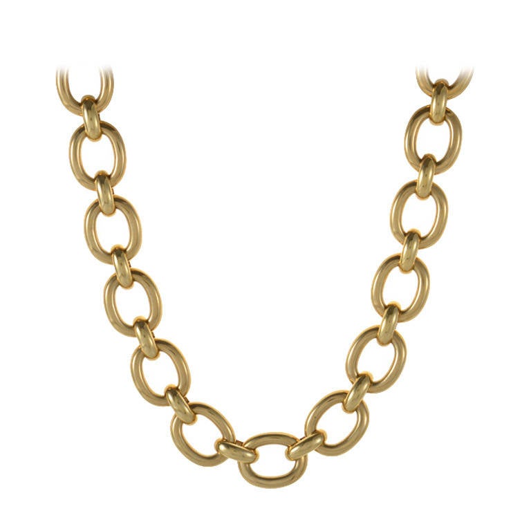 Cartier Yellow Gold Choker Link Necklace