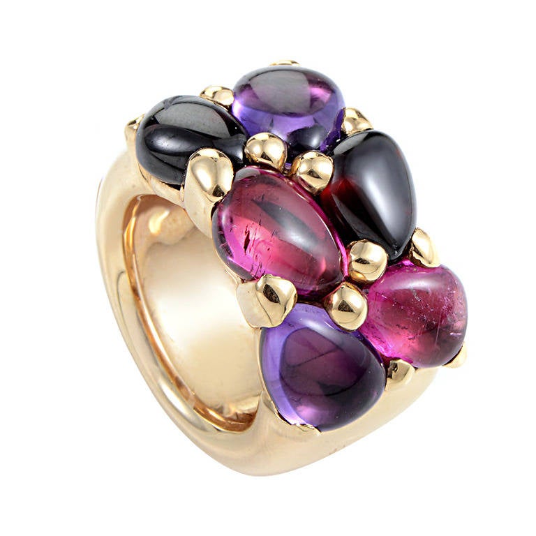 Pomellato Sassi Amethyst Iolite Rose Gold Ring