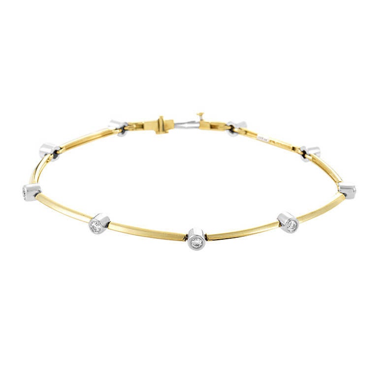 Tiffany & Co. Etoile Diamond Yellow Gold Platinum Bracelet