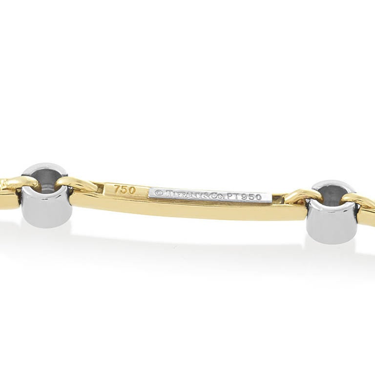 Tiffany & Co. Etoile Diamond Yellow Gold Platinum Necklace In Excellent Condition In Southampton, PA
