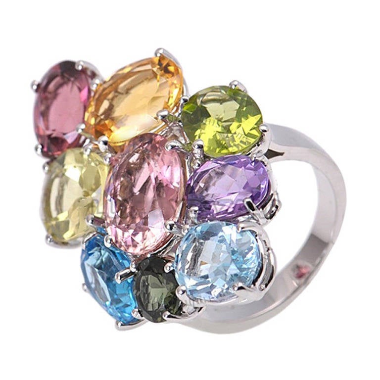 Asprey Chaos White Gold Multi-Stone Ring