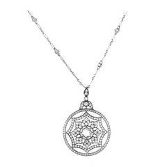 Kwiat Diamond White Gold Pendant Necklace