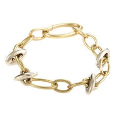 Pomellato White and Yellow Gold Link Bracelet