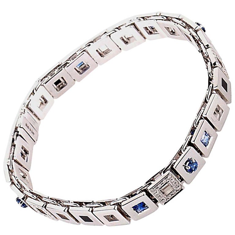 Versace Maia White Sapphire Diamond Gold Bracelet