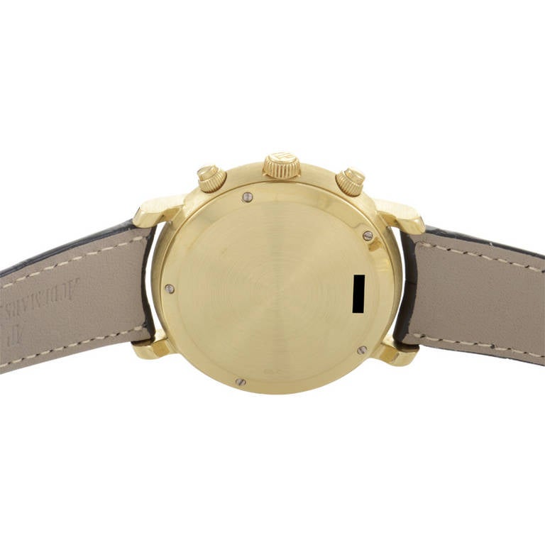 Audemars Piguet Yellow Gold Jules Audemars Chronograph Wristwatch In New Condition In Southampton, PA