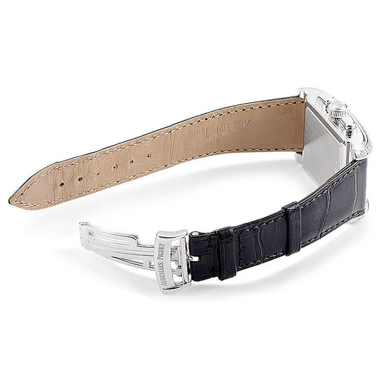 Women's Audemars Piguet White Gold Edward Piguet Rectangular Chronograph Wristwatch