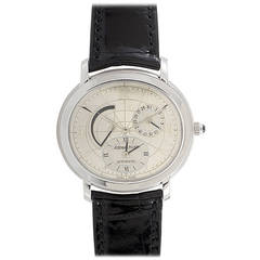 Vintage Audemars Piguet White Gold Millenary Dual Time Power Reserve Wristwatch