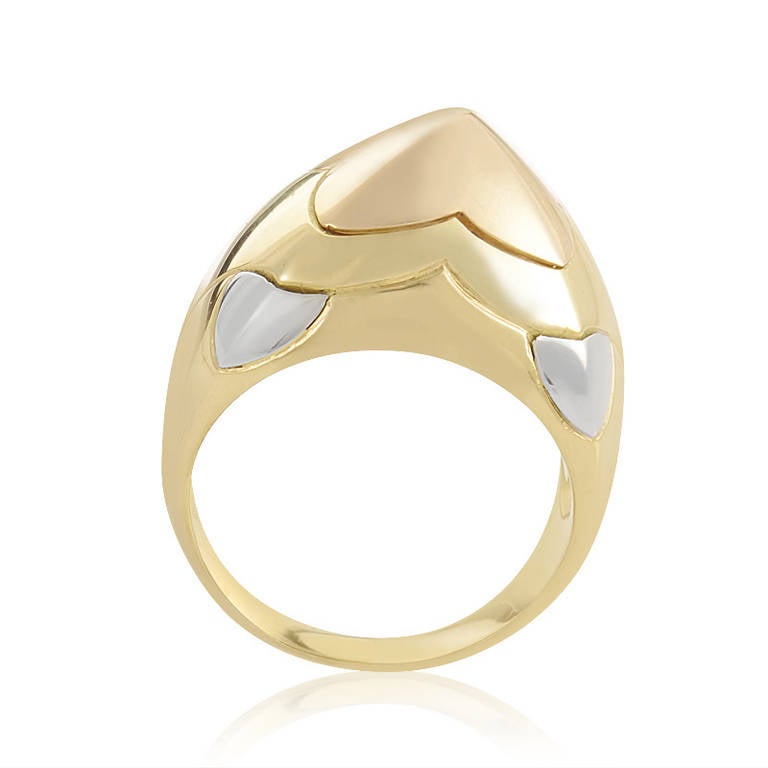 Bulgari Piramide Tri-Gold Ring