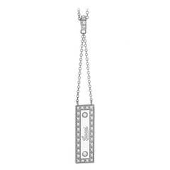 Gucci Diamond White Gold Signature Pendant Necklace
