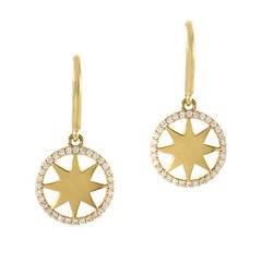 Tiffany & Co. Yellow Gold Diamond Sunburst Earrings