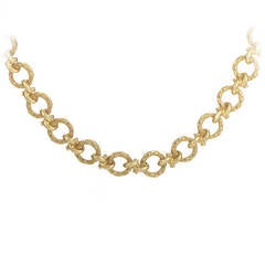 Tiffany & Co. Yellow Gold Link Choker Necklace