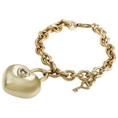 Chopard Happy Diamonds Key To My Heart Gelbgold Charm Armband