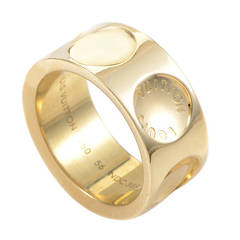 Louis Vuitton Empreinte Large Model Yellow Gold Band Ring