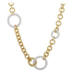 Pomellato Multi-Gold Diamond Link Necklace