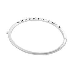 Roberto Coin White Gold Signature Bangle Bracelet Roberto Coin White Gold Signature Bangle Bracelet