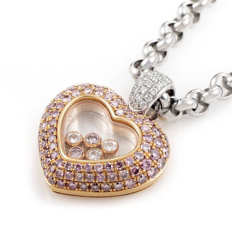 chopard diamond heart necklace