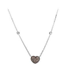 Chopard Multi-Diamond White Gold Heart Necklace