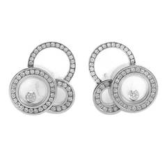 Chopard Happy Diamonds White Gold Circle Earrings