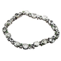 A & Furst by Antonini Green Amethyst Tsavorite Tennis Bracelet