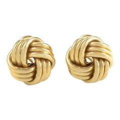 Tiffany & Co. Yellow Gold Knotted Earrings
