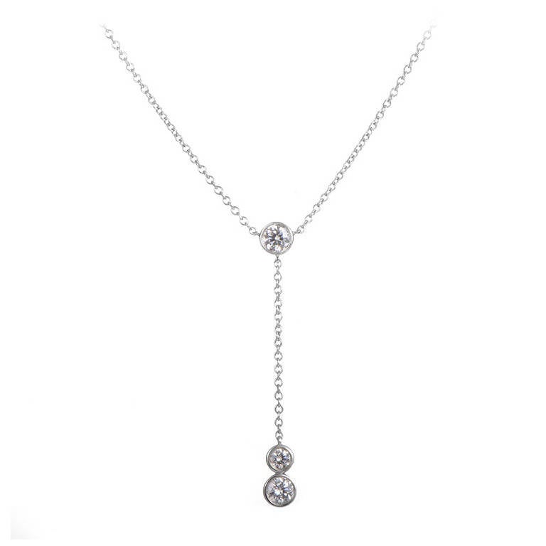 Tiffany & Co. Diamonds by the Yard Platinum Pendant Necklace
