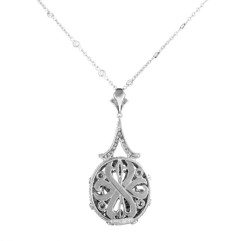 Doris Panos Diamond White Gold Openwork Pendant Necklace at 1stDibs doris panos jewelry