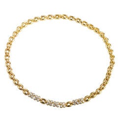 Van Cleef & Arpels Diamond Yellow Gold Flower Necklace
