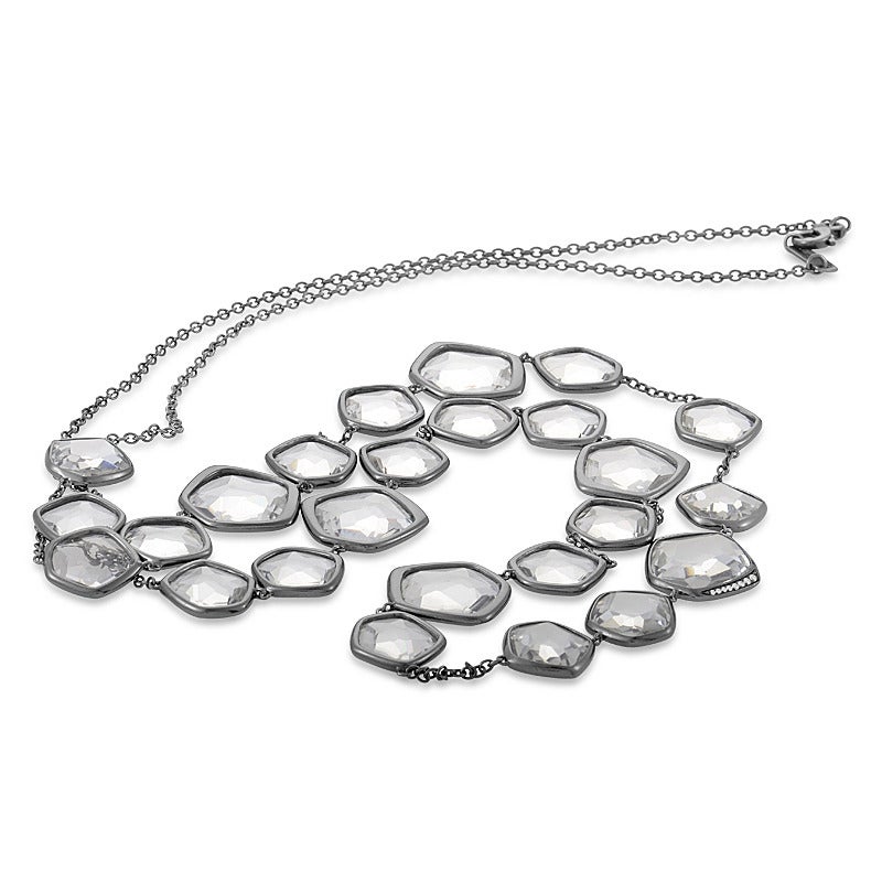 A delicious cascade of white topaz is accentuated by an isolated brush of small diamonds, making this extensive necklace from Ippolita an even sweeter treat for the eyes.
Approximate Dimensions:Drop of the Necklace: 18.00