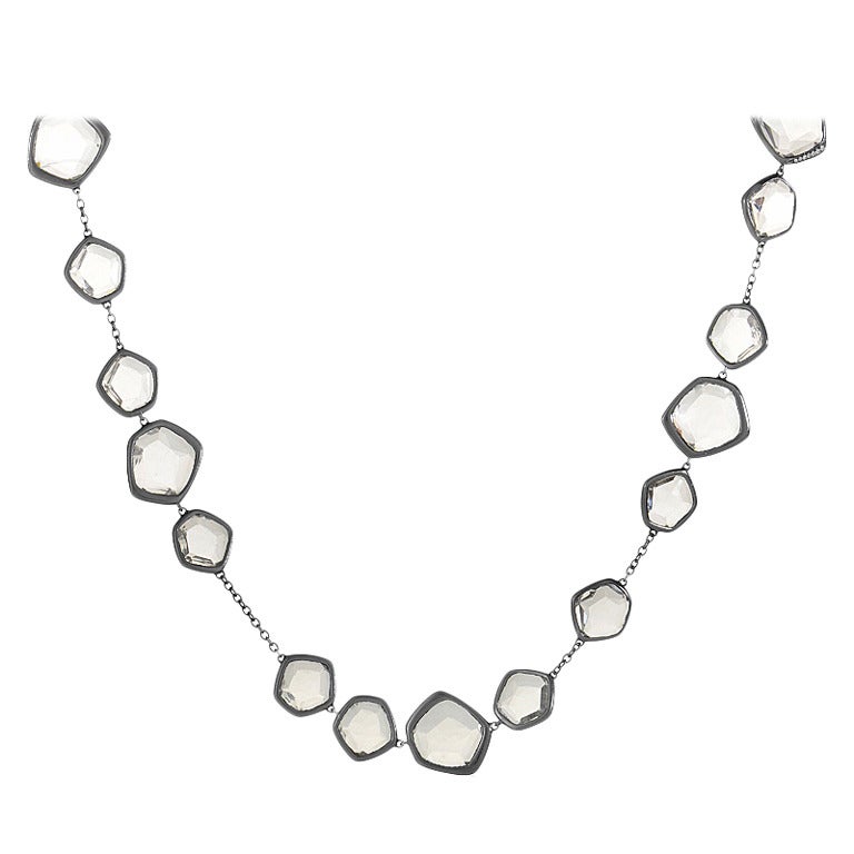 Ippolita Wicked Silver White Topaz and Diamond Necklace